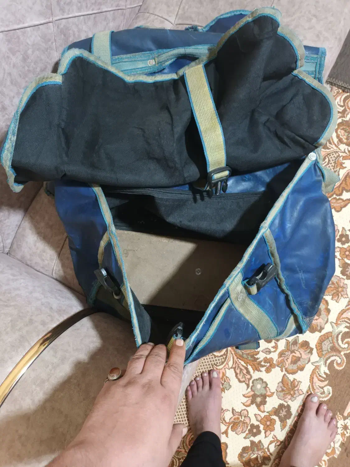 خورجین ته فلزی کف چوبی|کیف، کفش، کمربند|کرمانشاه, |دیوار