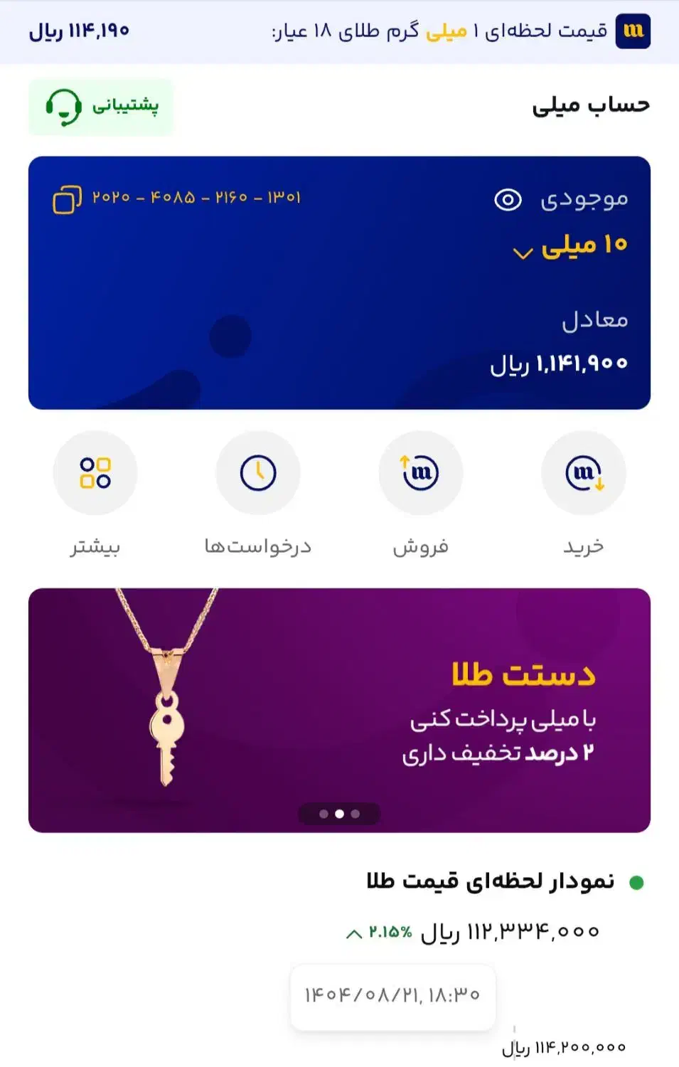 جشنواره طلای میلی گلد|کارت هدیه و تخفیف|پرند, فاز ۴|دیوار