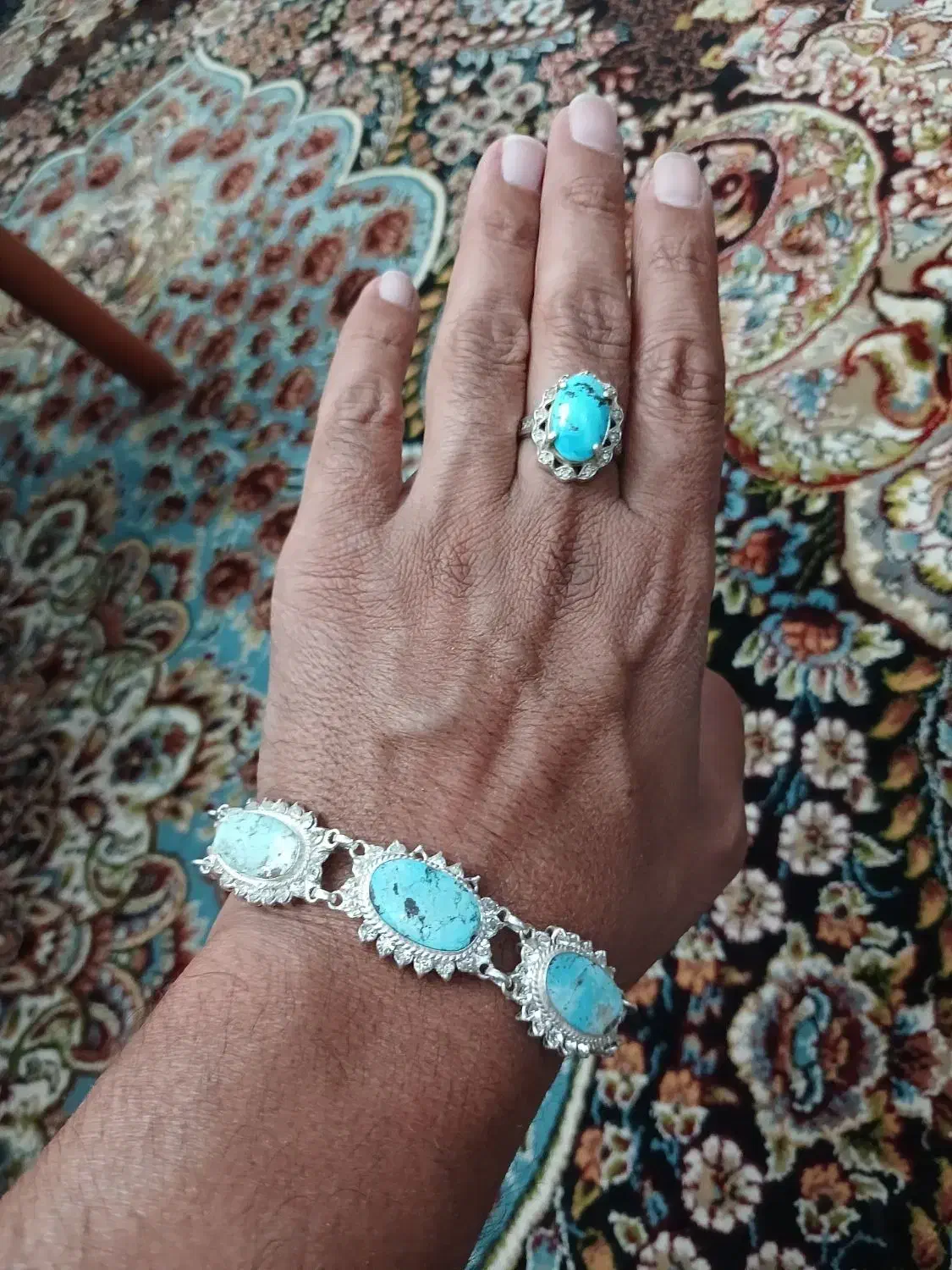 دستبند و انگشتر فیروزه|جواهرات|تهران, لویزان|دیوار