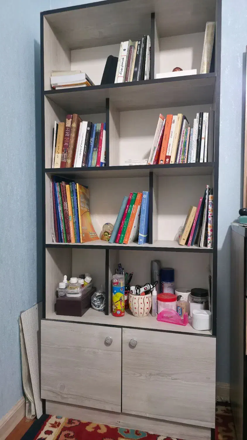 کتابخانه|کتابخانه، شلف، قفسه‌های دیواری|خرم‌آباد, |دیوار