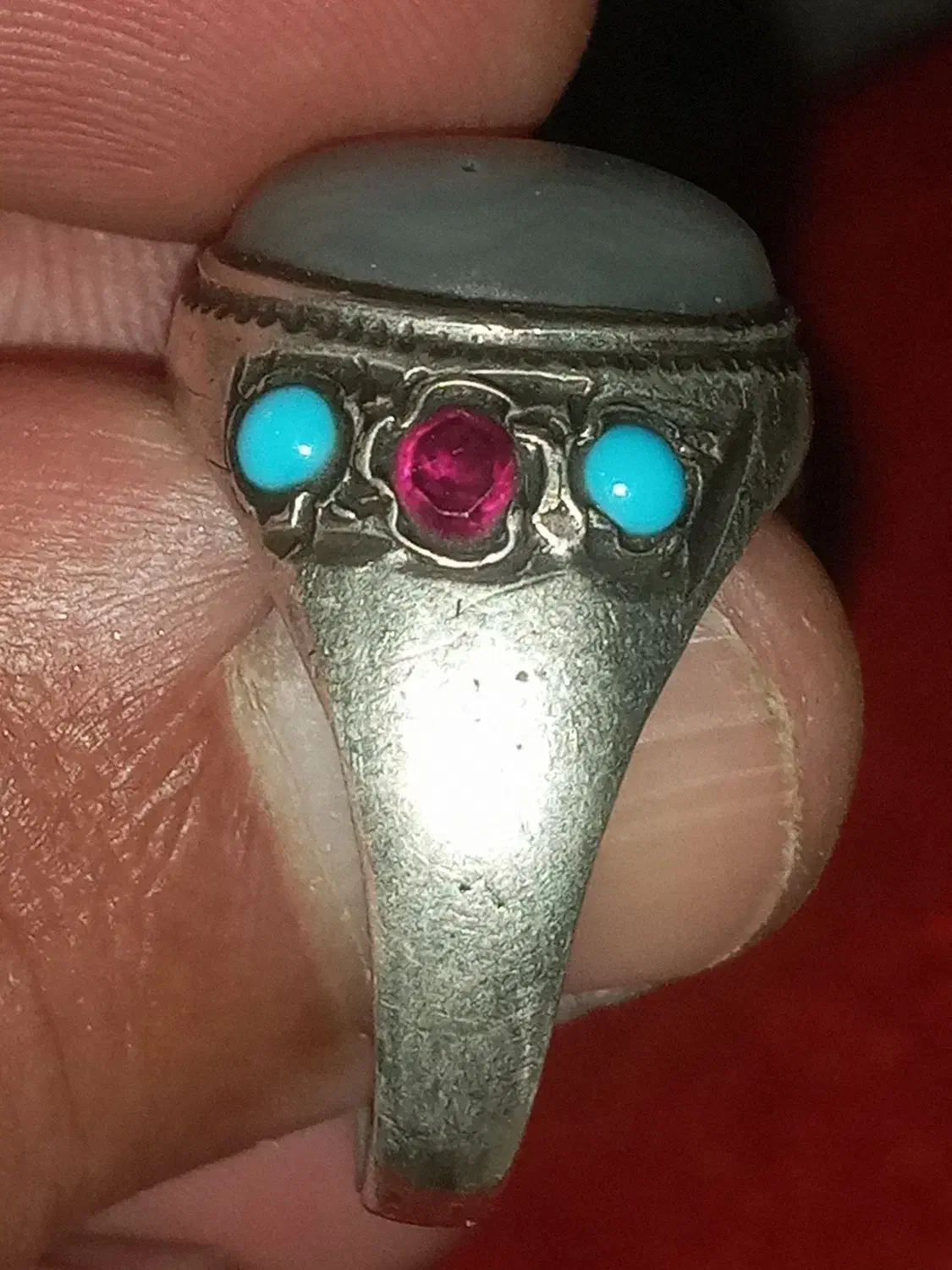 عقیق یمانی مزین ب یاقوت و فیروزه نیشابور|جواهرات|شیراز, ریاستی|دیوار