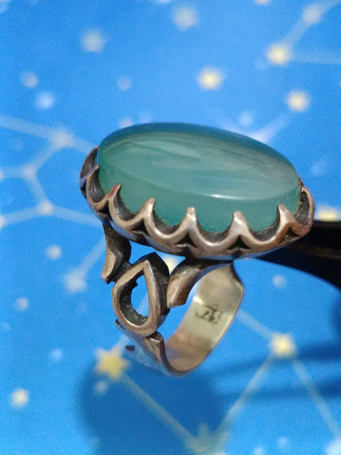 انگشتر نقره با عقیق سرخ و سبز یمنی|جواهرات|تبریز, |دیوار