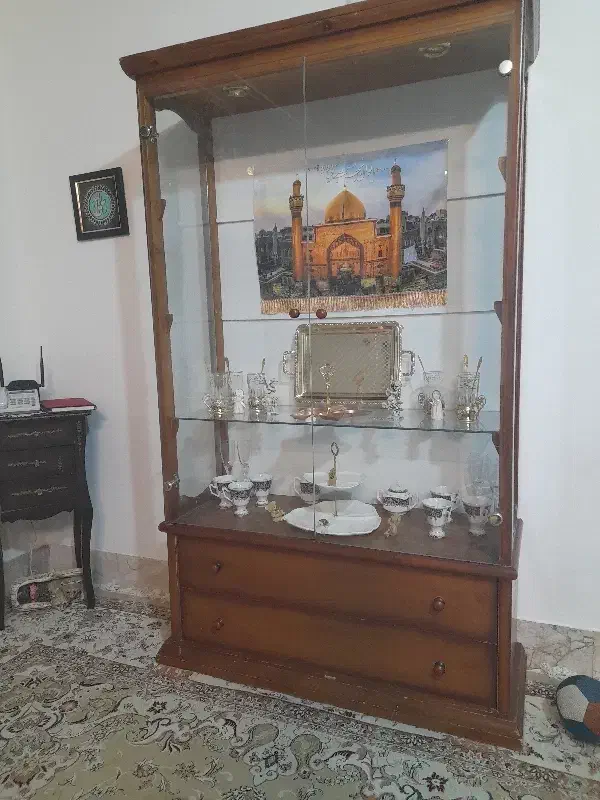 گنجه چوب گردو|بوفه، ویترین، کنسول|مشهد, چهارچشمه|دیوار