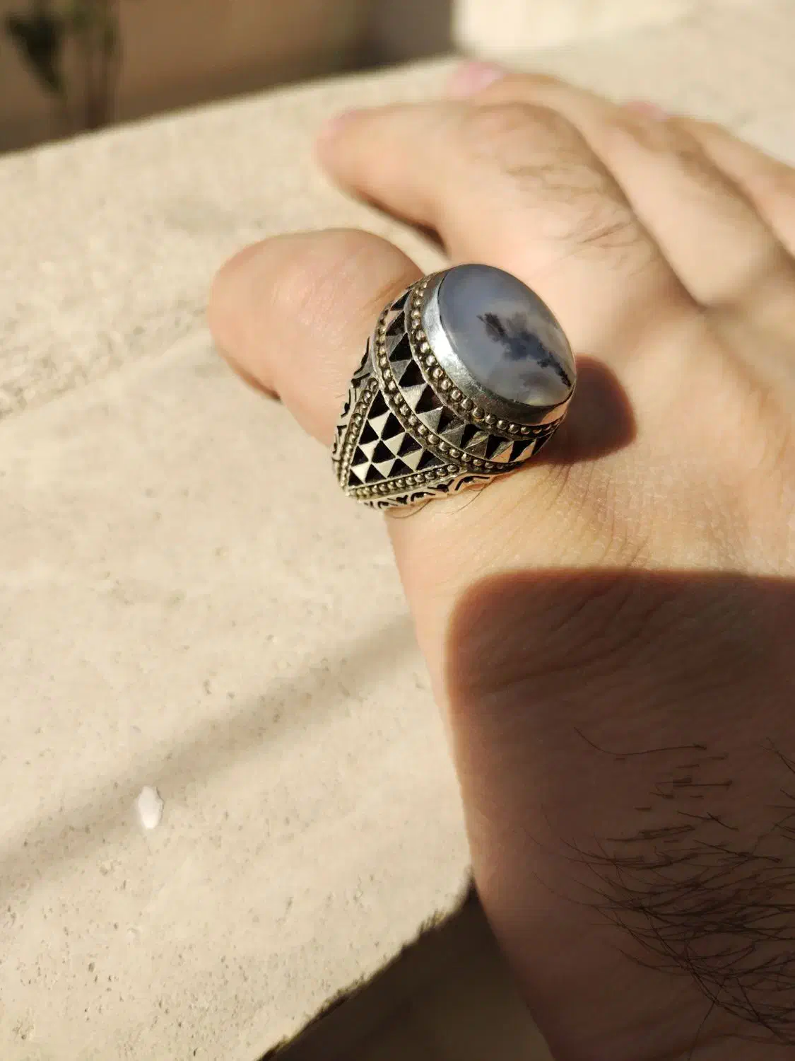 انگشتر نقره دست ساز شجر تک درخت|جواهرات|تهران, بهارستان|دیوار