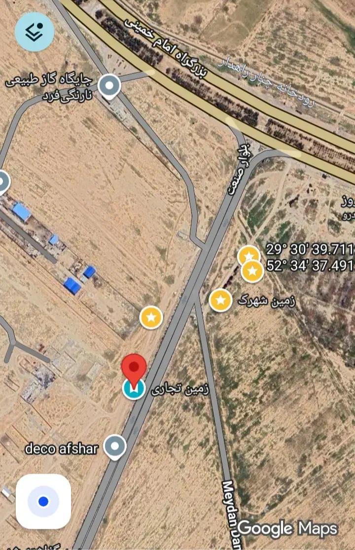 زمین تجاری بَر جاده شهرک صنعتی،گچی،سلطان‌آباد|فروش زمین و ملک کلنگی|شیراز, گچی|دیوار