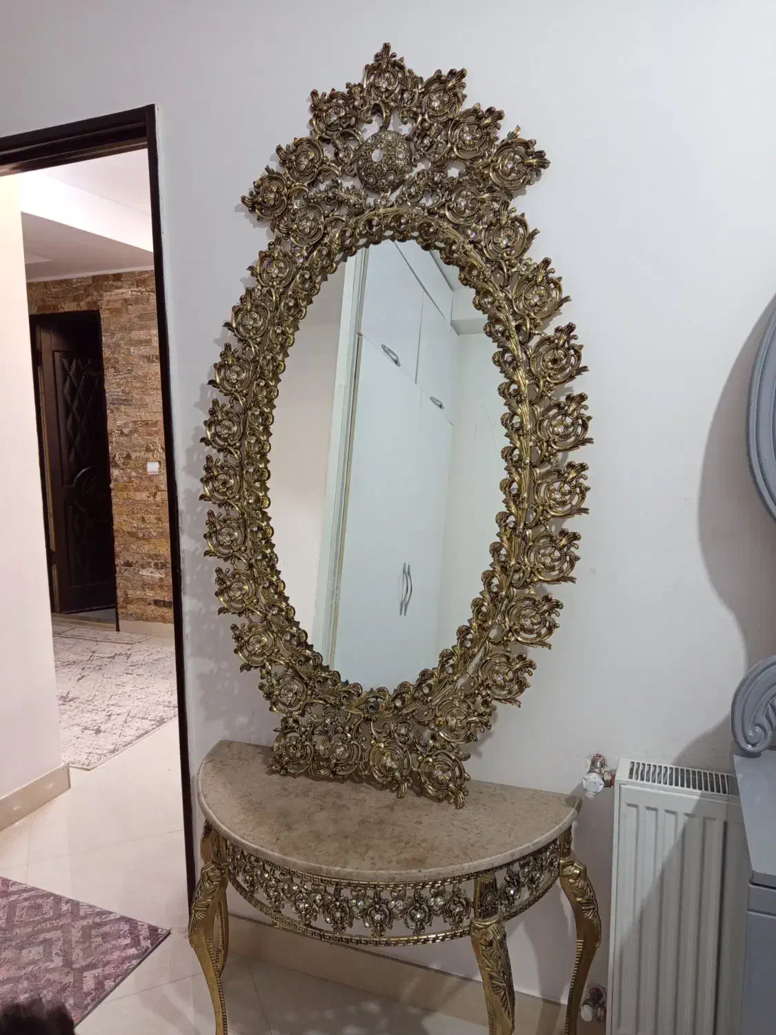 فروش فوری آیینه کنسول برنز|مبلمان خانگی و میز عسلی|ساری, |دیوار