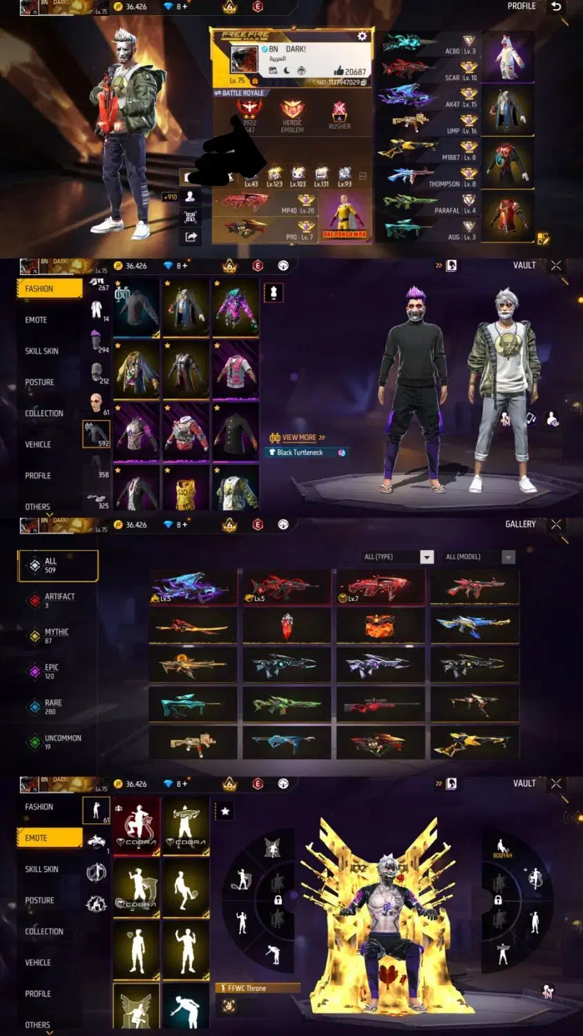 اکانت فری فایر پرایم ۶|کنسول، بازی ویدئویی و آنلاین|چوبر, |دیوار