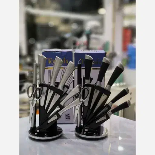 سرویس کارد چاقو تونیش استیل ضد زنگ9پارچه کاردساطور|ظروف سرو و پذیرایی|رضویه, |دیوار