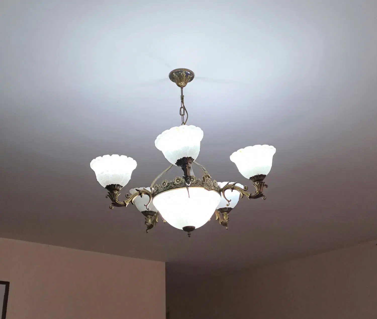 لوستر پنج شاخه|لوستر و چراغ آویز|اندیشه, اندیشه فاز ۴|دیوار