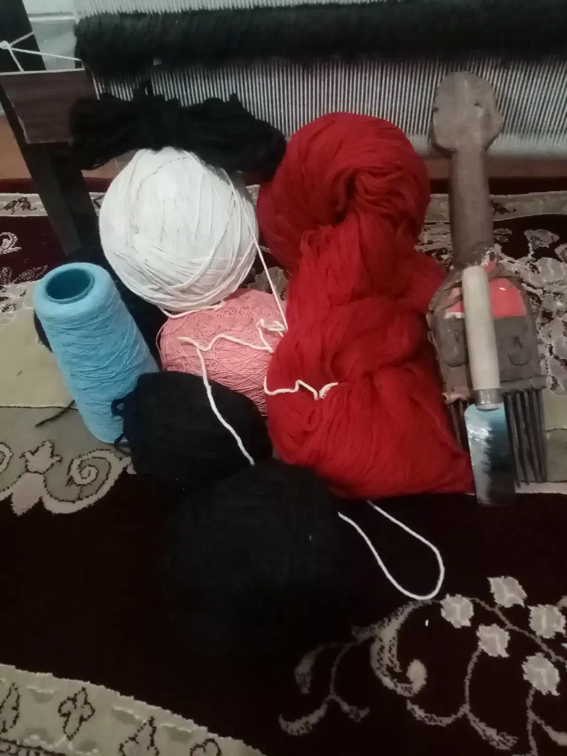 دار قالی|گلیم، جاجیم، گبه|شیراز, دست خضر|دیوار