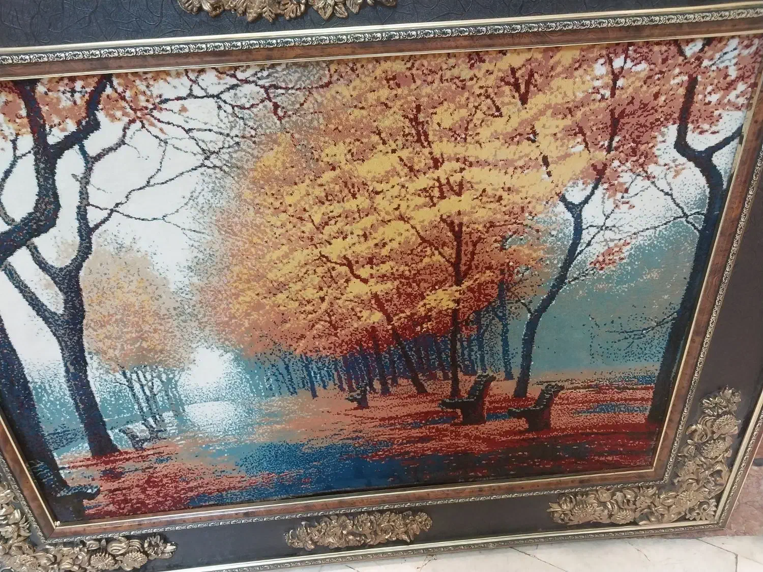 تابلو فرش ماشین با دوره قاب شیک|تابلو فرش|تبریز, |دیوار