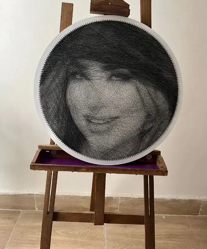 تابلو میخ و نخ چهره|تابلو، نقاشی، عکس|تهران, آرژانتین|دیوار