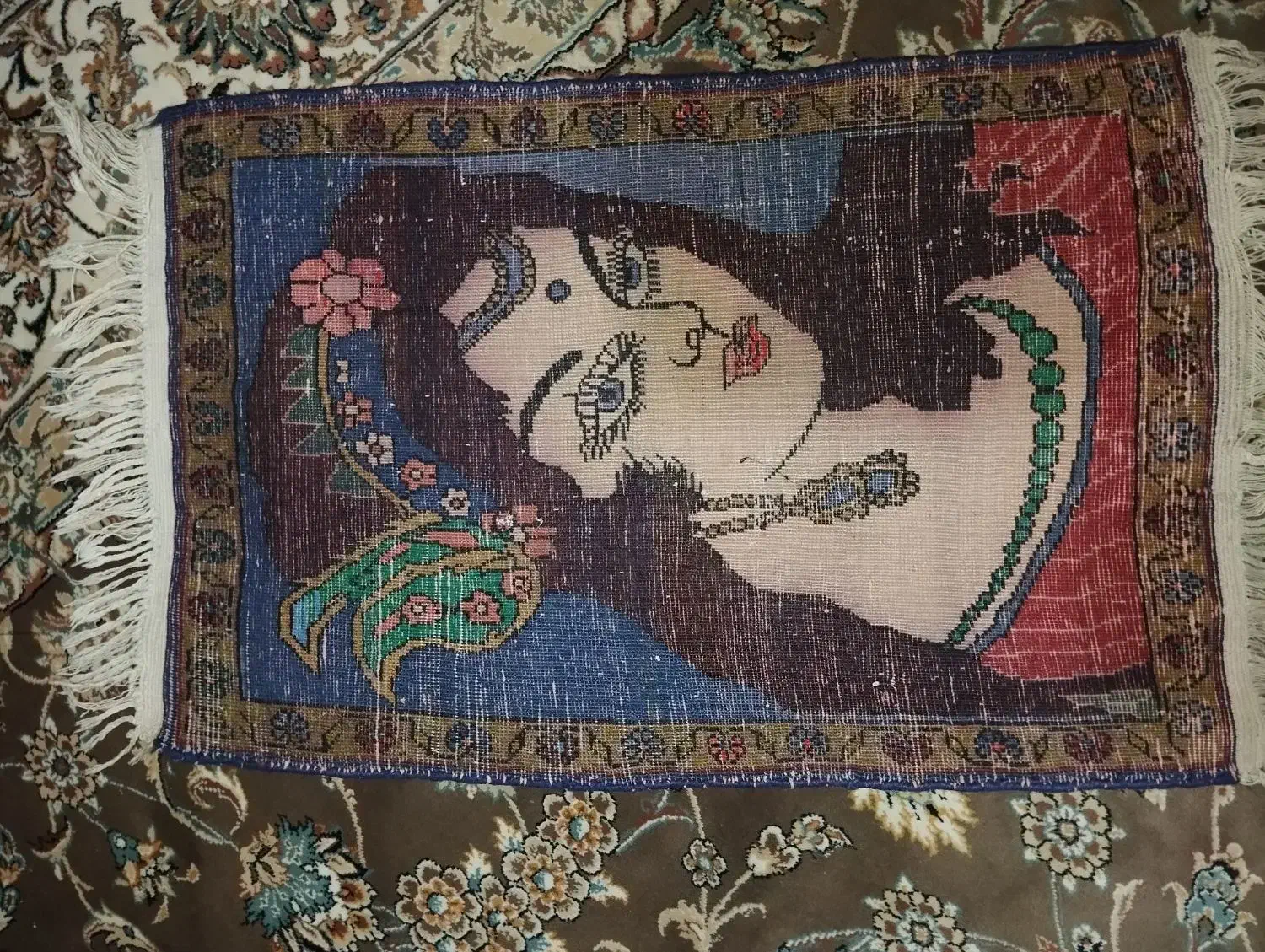 قالیچه دستبافت وپوست|فرش|کرمانشاه, |دیوار