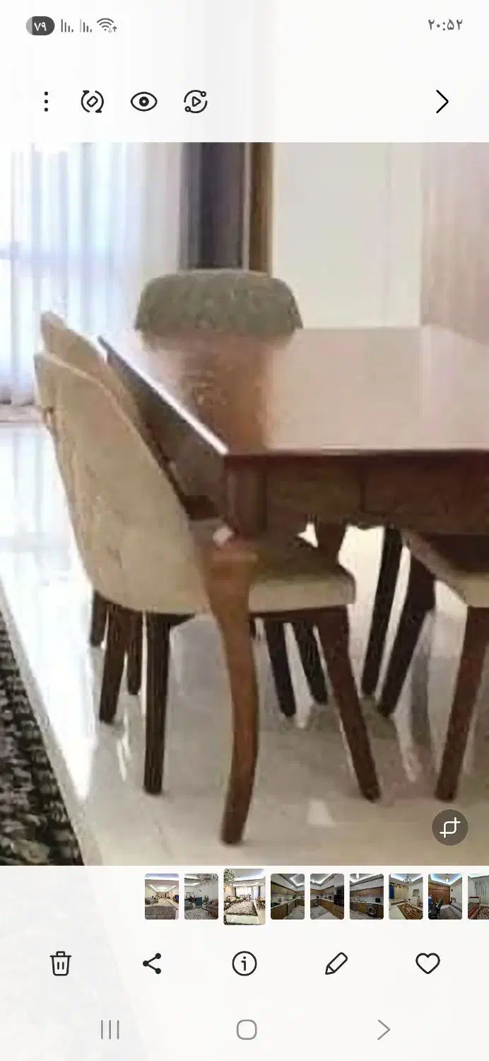 میز ناهار خوری ۶نفره با چوب راش|میز و صندلی غذاخوری|اندیشه, اندیشه فاز ۴|دیوار