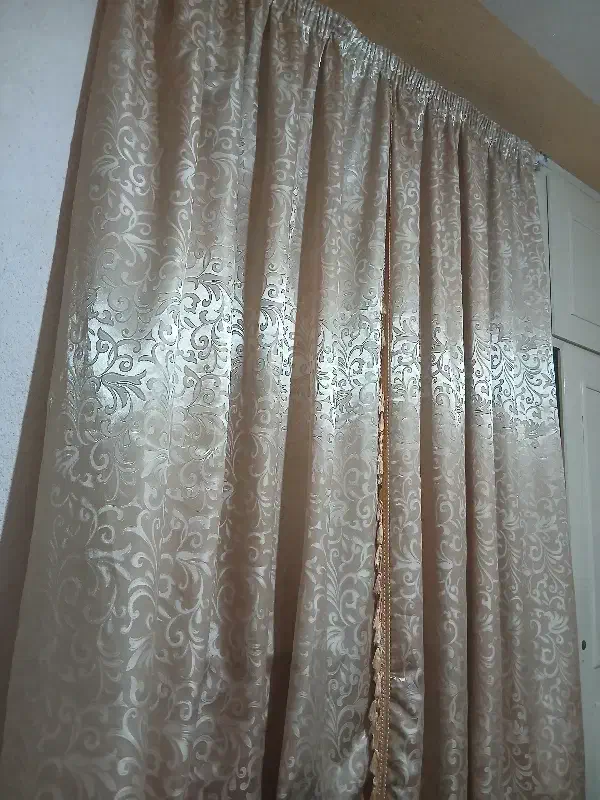 پرده اتاق خواب ساتن|پرده، رانر، رومیزی|سنندج, |دیوار