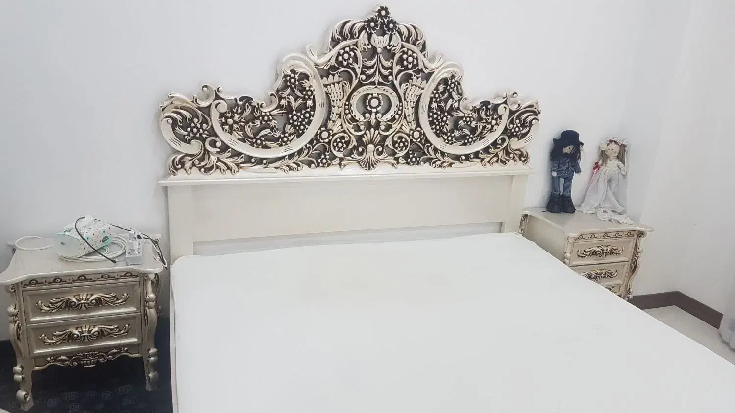 تخت خواب دونفره سلطنتی با چوب راش|تخت و سرویس خواب|همدان, |دیوار