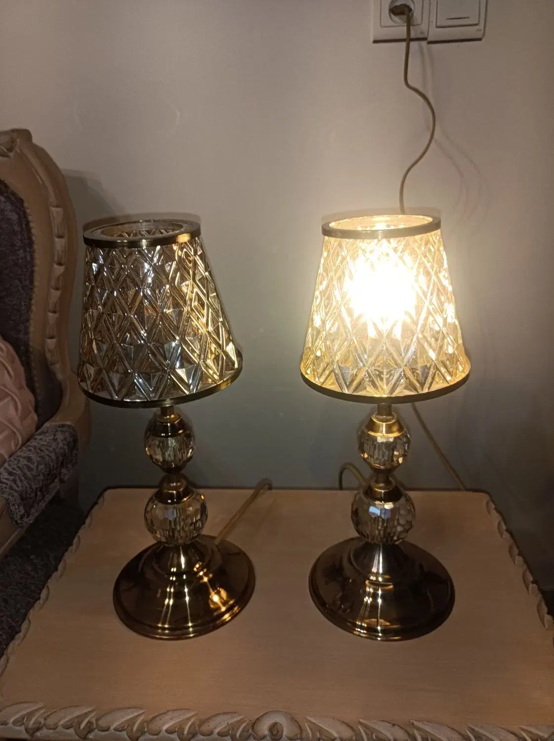 چراغ کریستال|چراغ خواب و آباژور|اصفهان, باغ دریاچه|دیوار