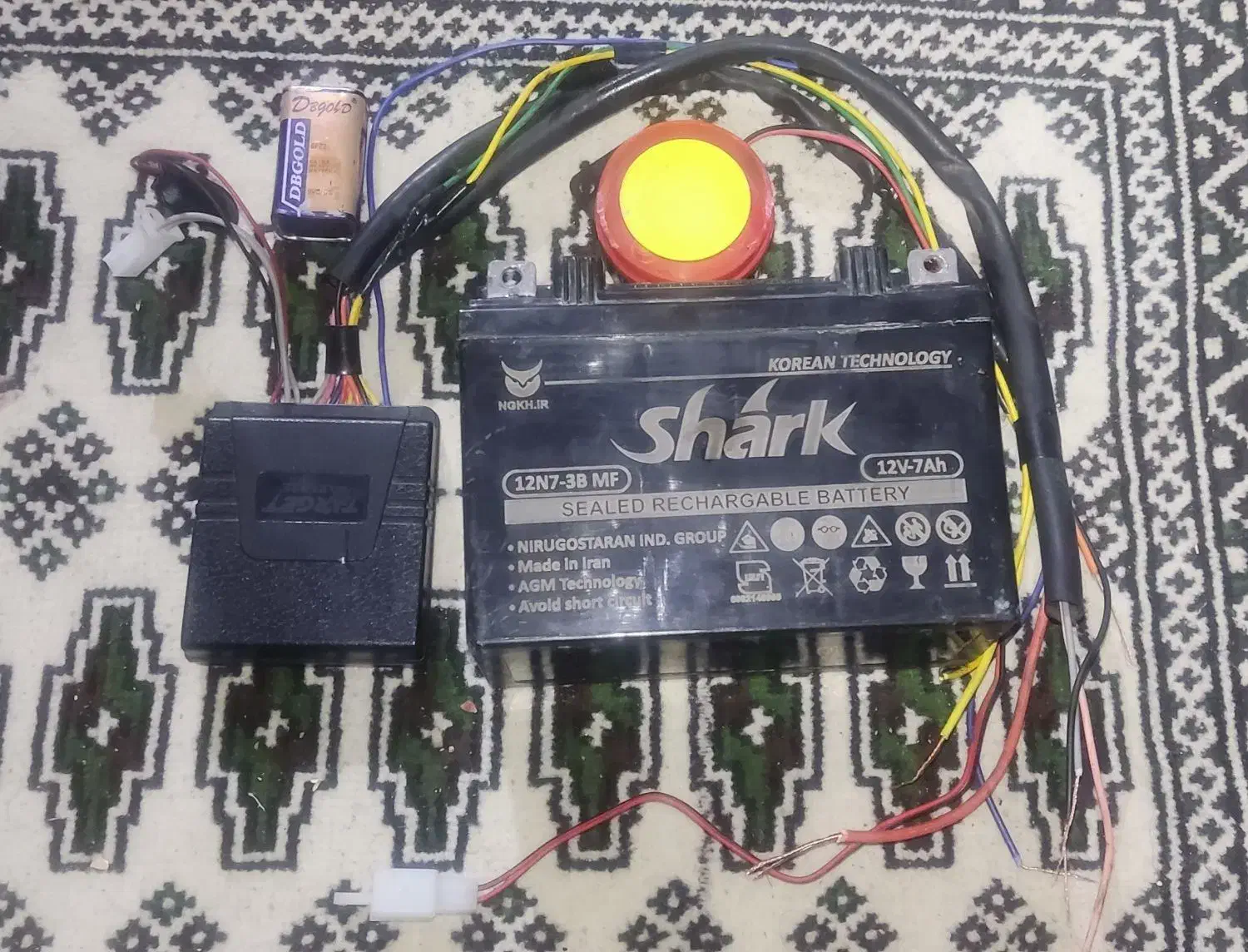 باتری موتوراستارتی و دزدگیر موتور|قطعات یدکی و لوازم جانبی|شریفآباد, |دیوار