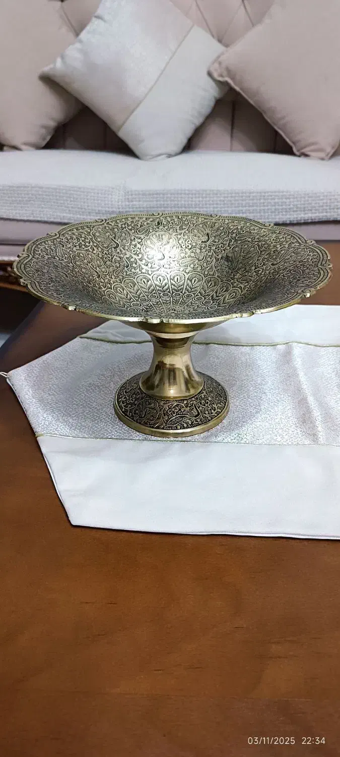 شیرینی و میوه خوری و قندان برنجی (توضیحات بخونید )|ظروف سرو و پذیرایی|تهران, خاک سفید|دیوار