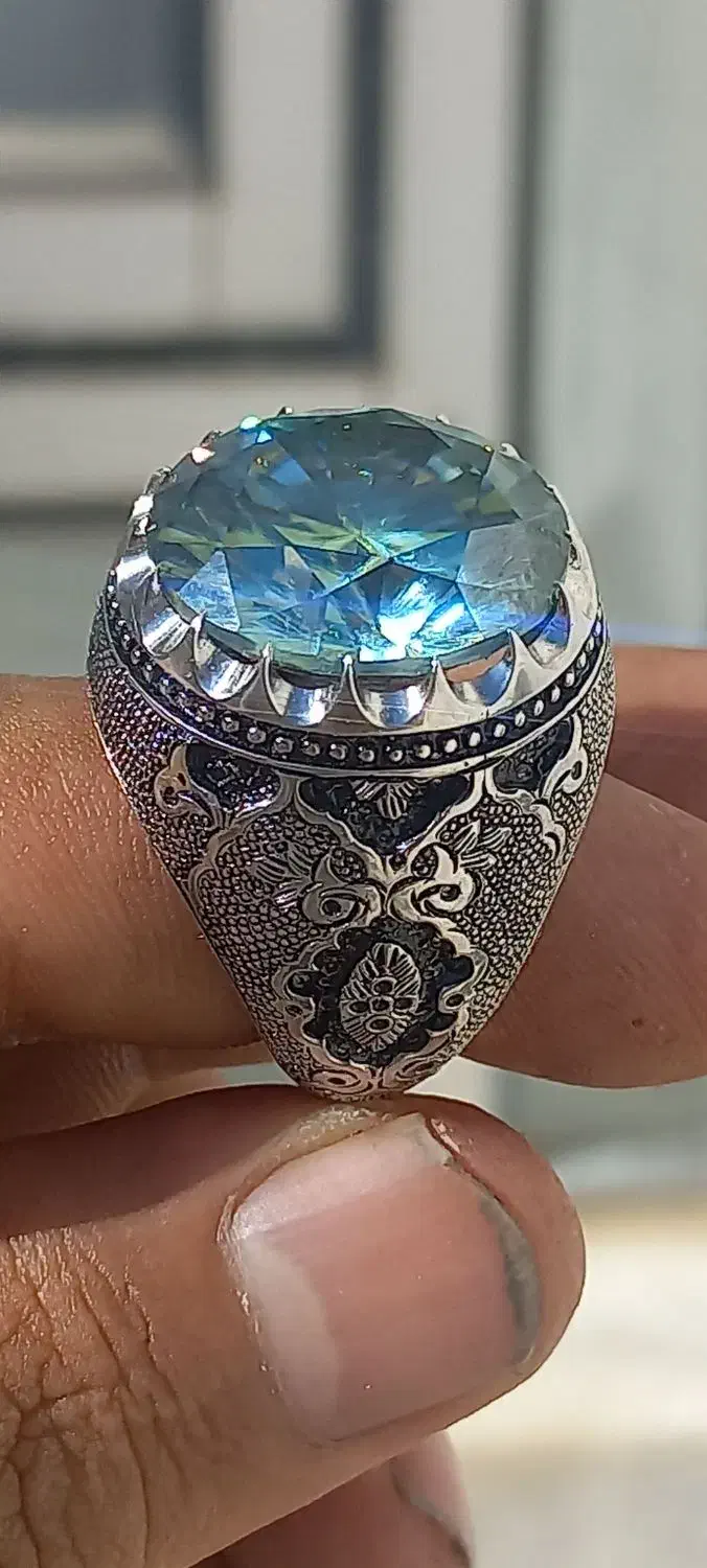 انگشتر موزنایت الماس|جواهرات|خمینی‌شهر, |دیوار