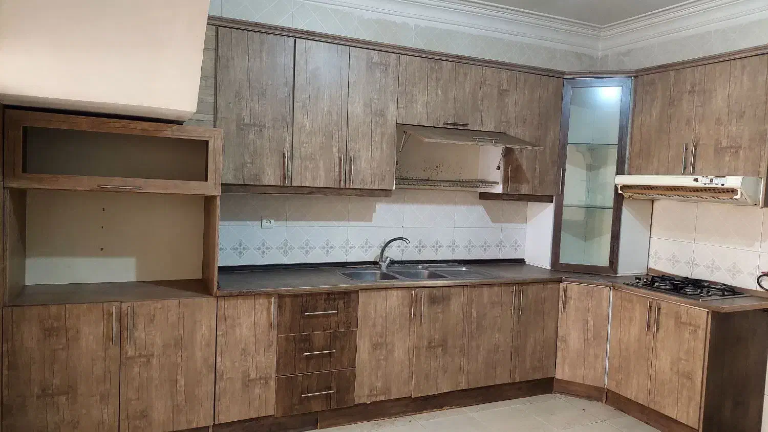 کابینت آشپزخانه هود و گاز صفحه ای استیل|جاکفشی، کمد، دراور|مینودشت, |دیوار