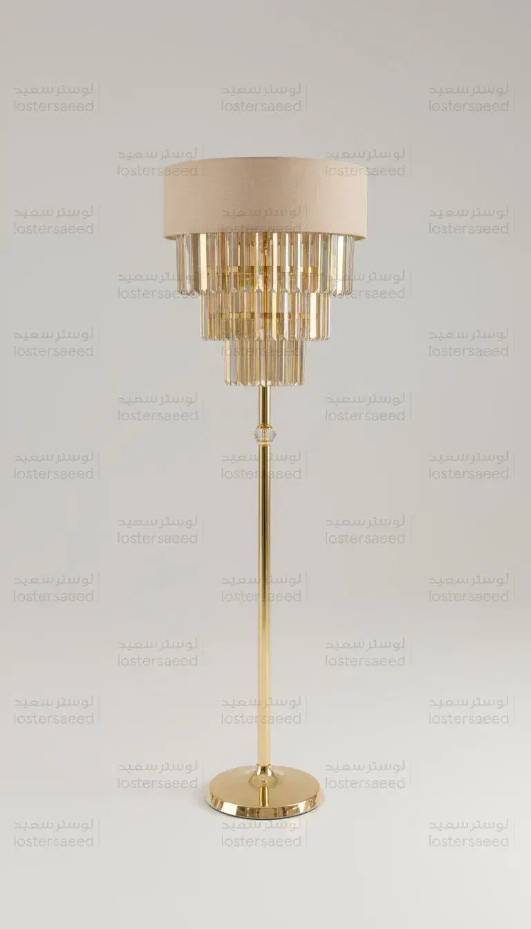 دو مدل لوستر ایستاده مدل آباژور کنارسالنی کریستالی|چراغ خواب و آباژور|تبریز, |دیوار