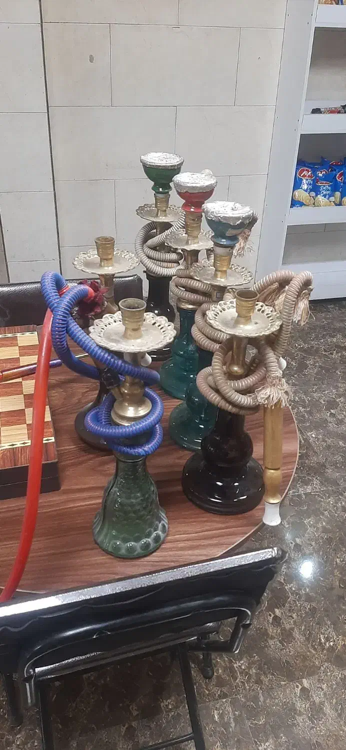 ۷عددقلیان برنجی|صنایع دستی و سایر لوازم تزئینی|قرچک, زیبا شهر|دیوار