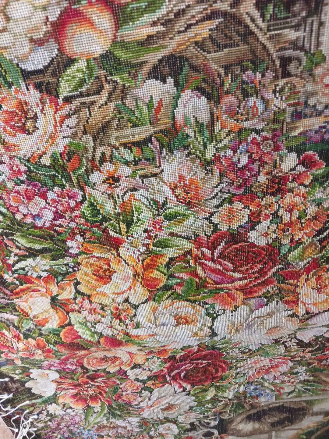 تابلو دستباف گل ابریشم|تابلو فرش|ورامین, ورامین|دیوار