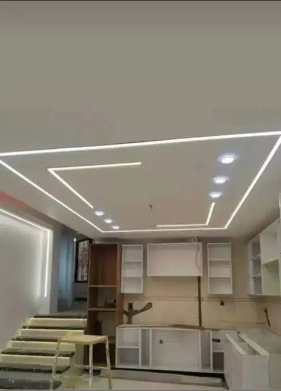 دکور کناف سقف کاذب 60در60 تی وی روم دیوار جداکننده|خدمات پیشه و مهارت|اهواز, کمپلو شمالی|دیوار
