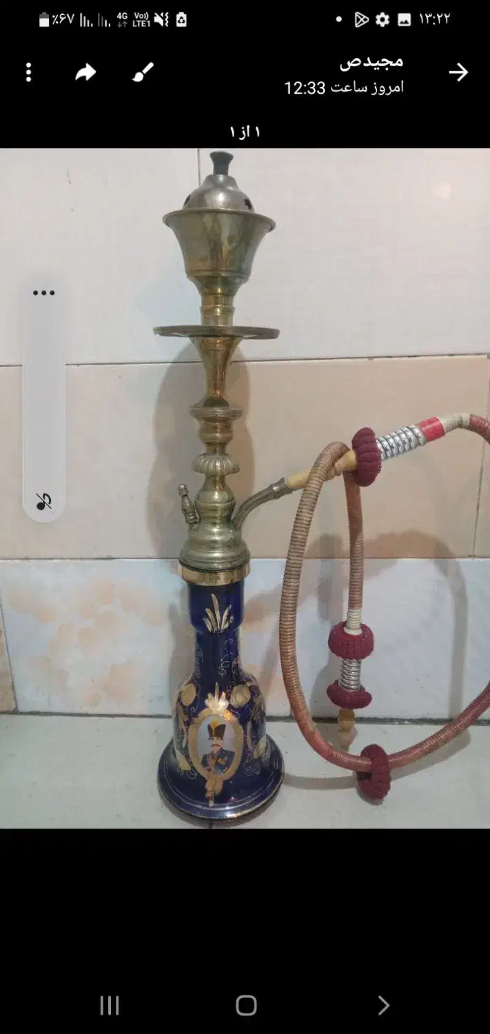 قلیون حاج اقلی کامل ۴۰۰۰۰۰۰|صنایع دستی و سایر لوازم تزئینی|پاکدشت, شهرک امام رضا|دیوار