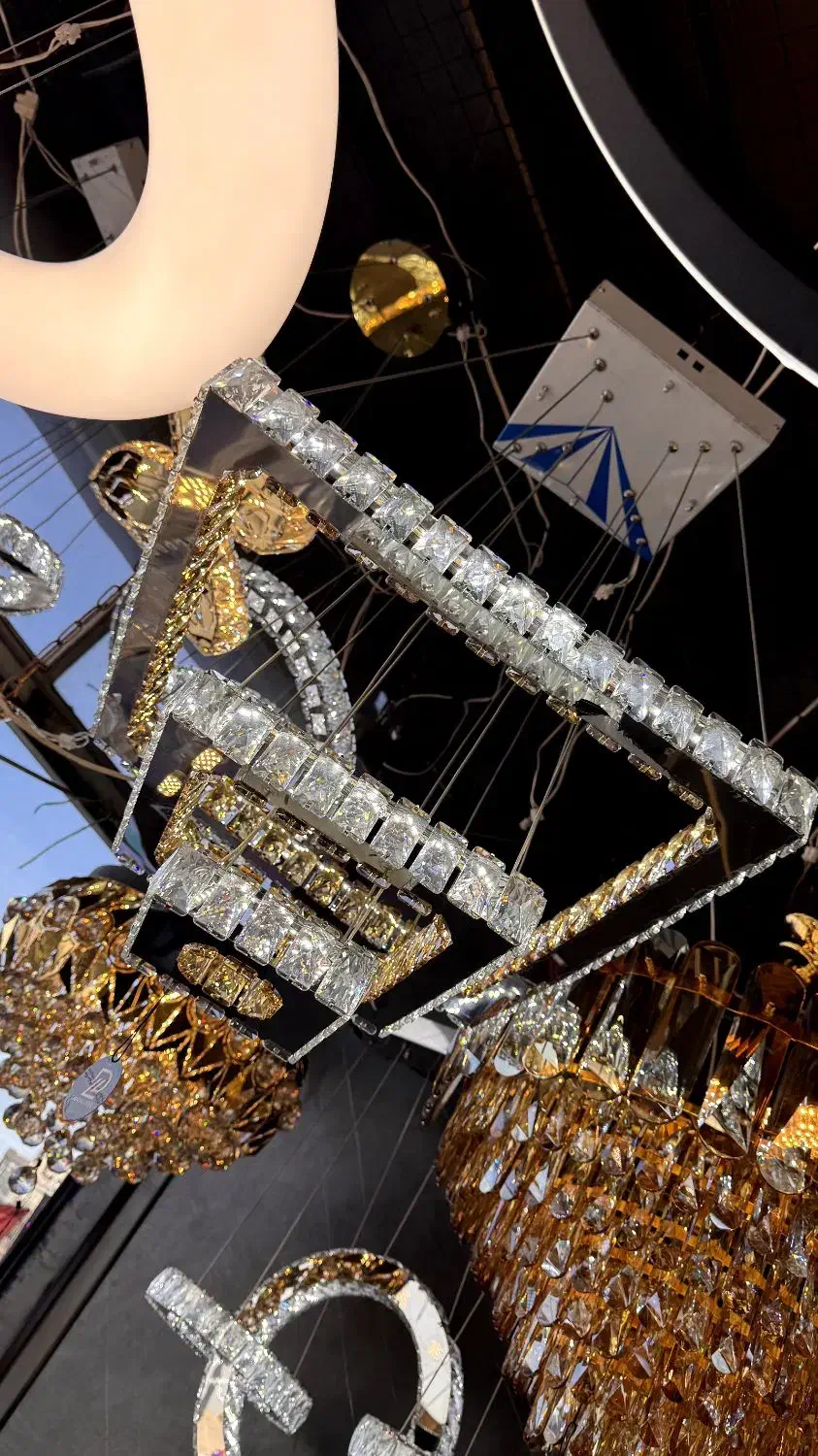 لوستر مربع کد ۵۰-۳۰-۱۵|لوستر و چراغ آویز|آفتاب, |دیوار