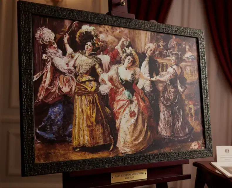 تابلوی رقص و پایکوبی (سبک اروپایی)|تابلو، نقاشی، عکس|فولادشهر, B4|دیوار