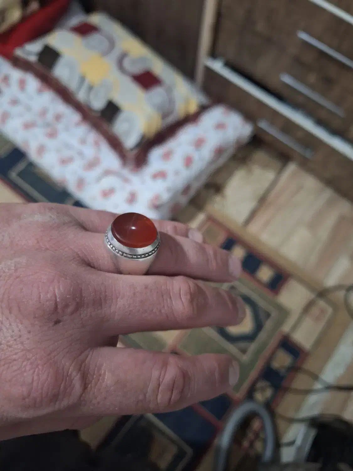 انگشتر رکاب پنبه قدیمی و کهنه|زیورآلات و اکسسوری|سرپل ذهاب, |دیوار