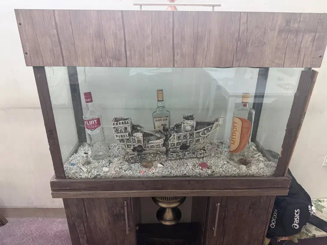 آکواریوم ۱۰۰ سانت با کمد چوبی ام دی اف|ماهی|شیراز, معالیآباد|دیوار