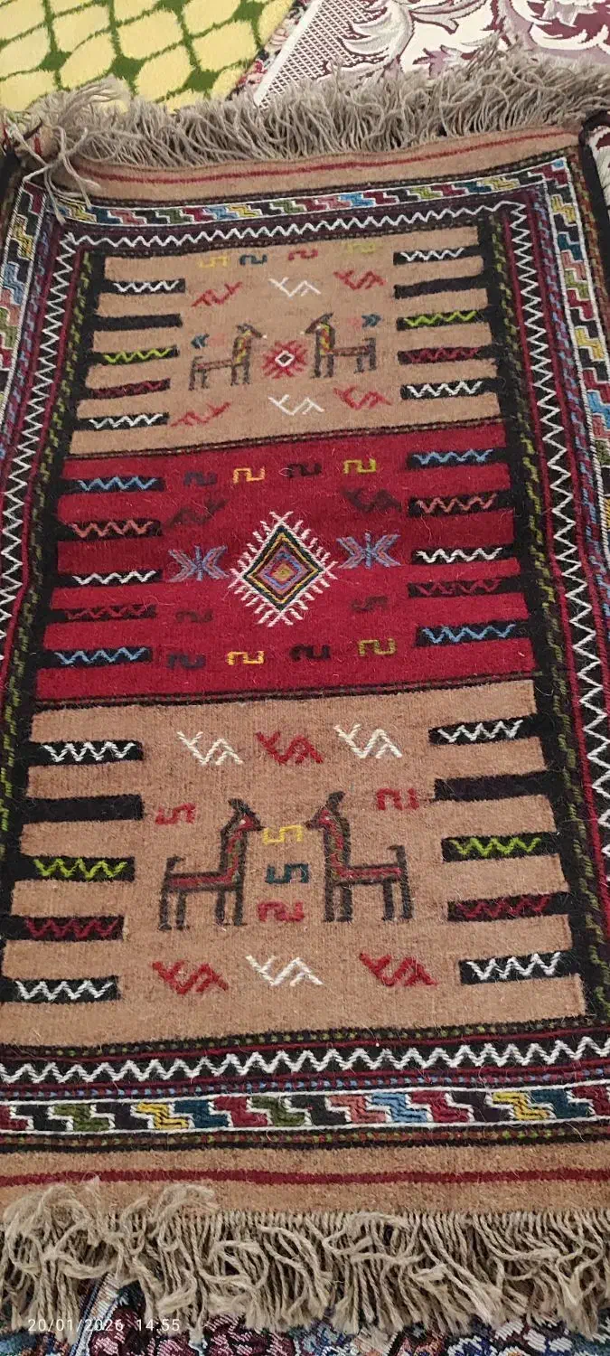 گلیم دست بافت|گلیم، جاجیم، گبه|فیروزکوه, |دیوار