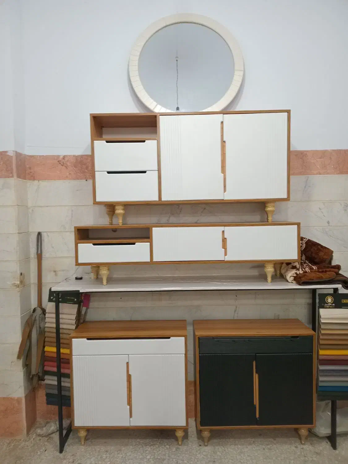 آینه و کنسول|بوفه، ویترین، کنسول|تاکستان, |دیوار