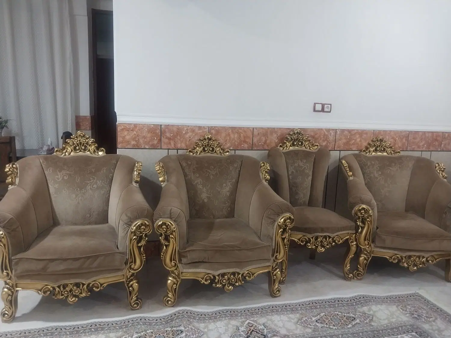 مبل۹نفره چوب راش|مبلمان خانگی و میز عسلی|رودان, |دیوار