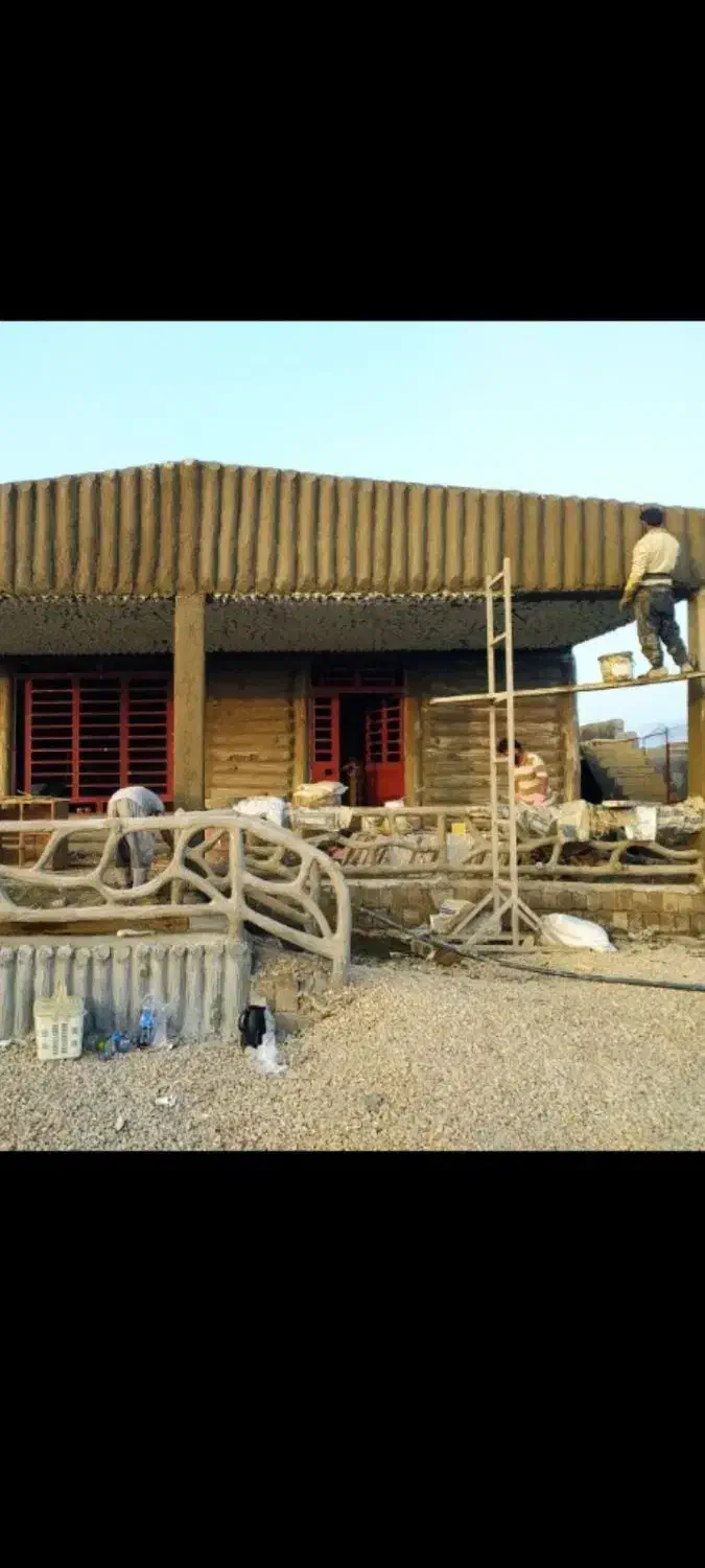 اجرای سیمان کاری طرح چوب طرح سنگ|خدمات پیشه و مهارت|بندر گناوه, |دیوار