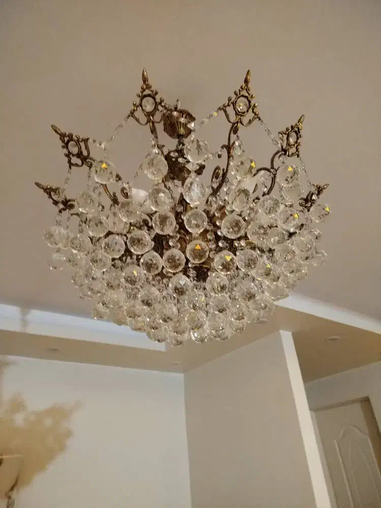 لوستر تمام برنج|لوستر و چراغ آویز|کرج, حیدرآباد|دیوار