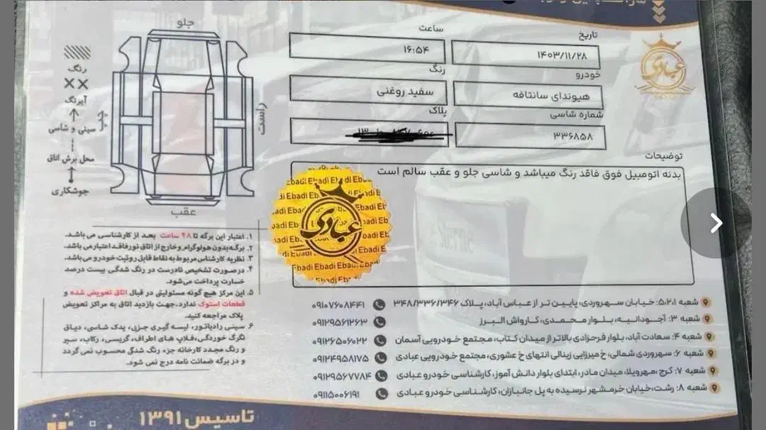 سانتافه ۲۰۱۵|خودرو سواری و وانت|تهران, عباس‌آباد|دیوار