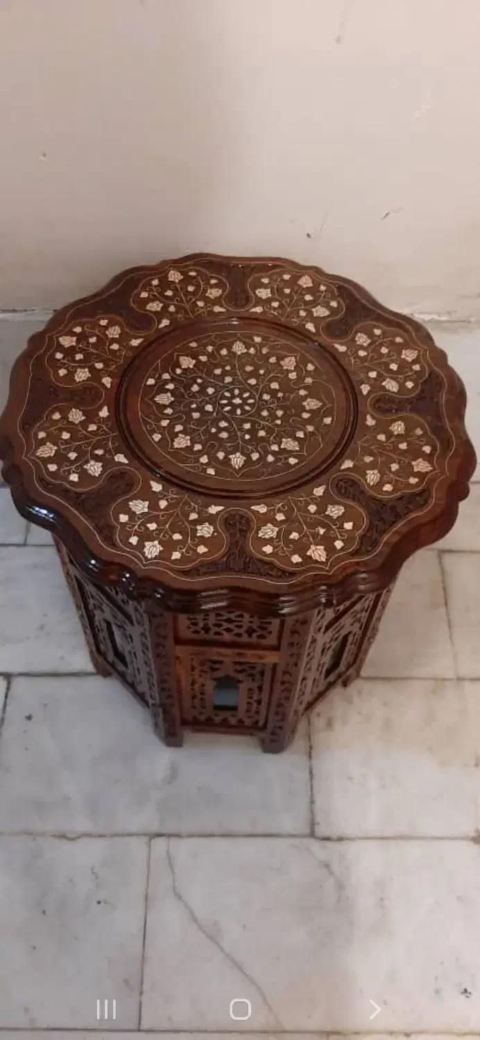 میز هندی دکوری چوبی مجسمه چوبی|میز تلفن|مشهد, شفا|دیوار