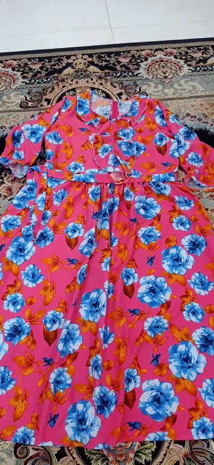 پیراهن کرپ گلدار|لباس|رشت, نظری|دیوار