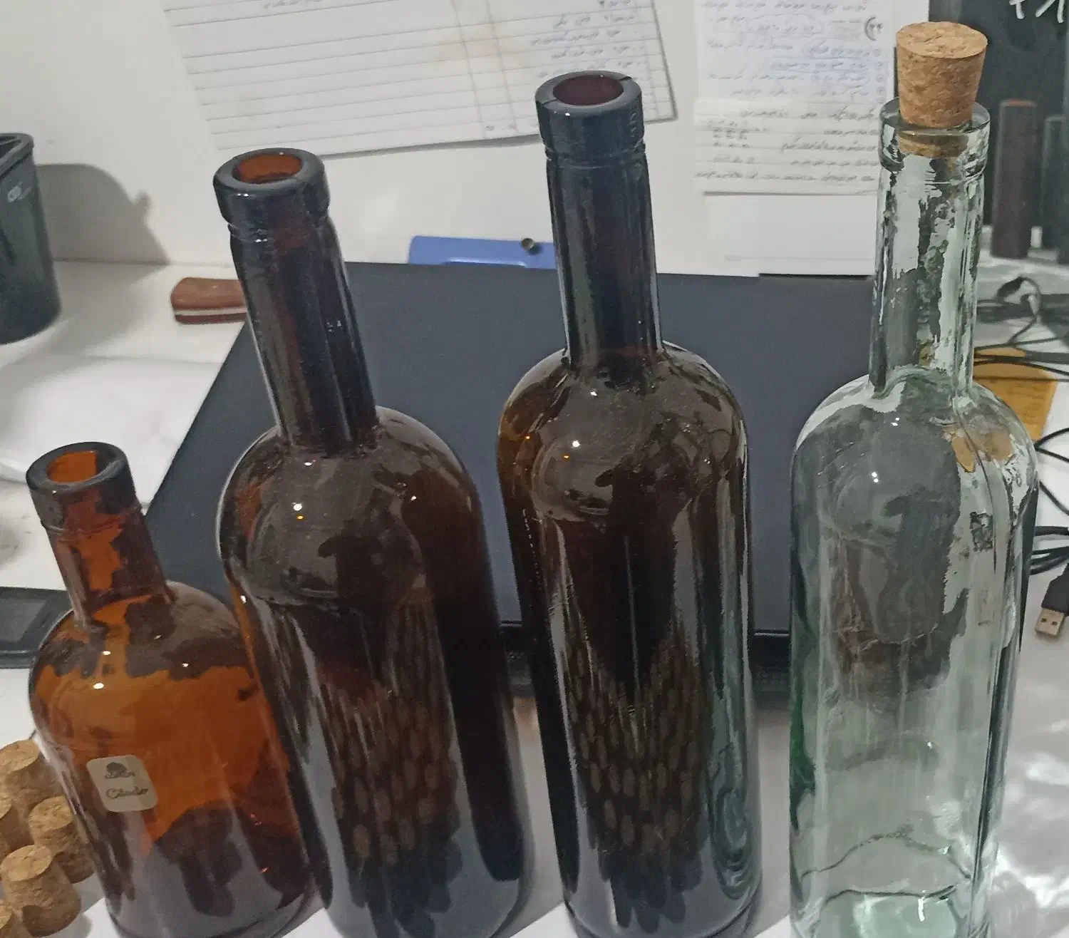 بطری شیشه ای .چوب پنبه.کاپ حرارتی.چوب پنبه زن|ظروف نگهدارنده، پلاستیکی، یک‌بارمصرف|گرگان, |دیوار