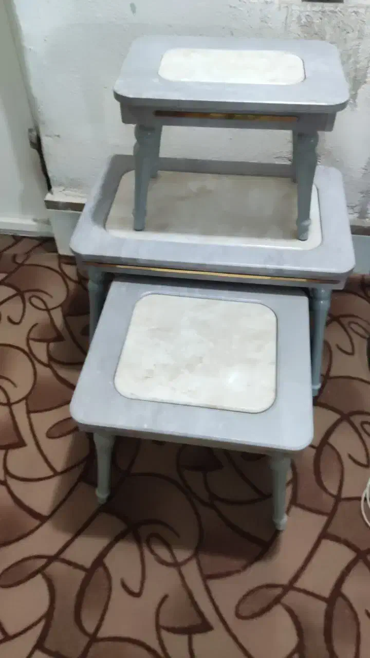 چهارعددمیز عسلی چوبی|میز و صندلی غذاخوری|ایرانشهر, |دیوار