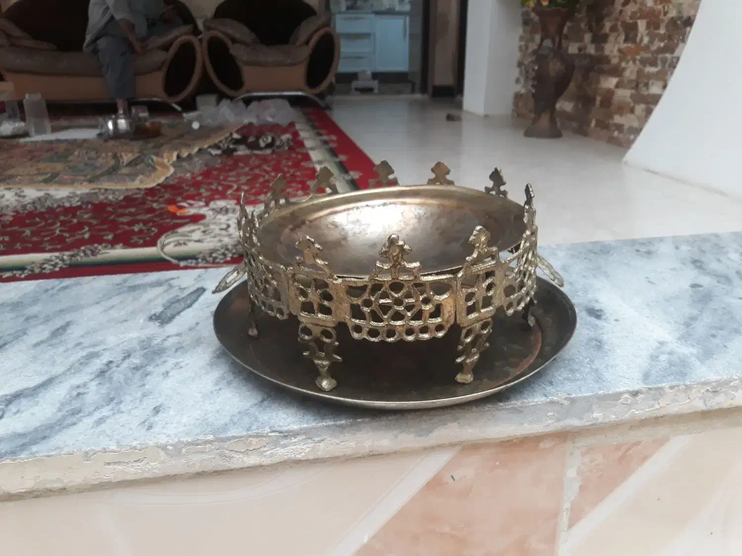 منقل برنج قدیمی قیمت ۴۵۰۰۰۰۰ تومان|کلکسیون اشیاء عتیقه|کرمانشاه, |دیوار