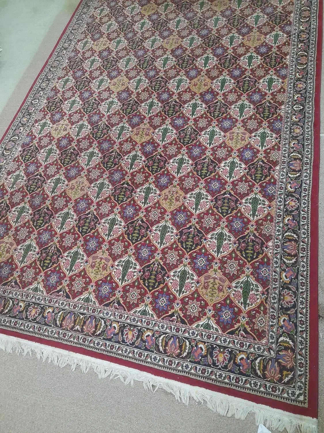 قالی ۶ متری طرح ایرانی قرمز در حد نو|فرش|اهواز, گلستان|دیوار