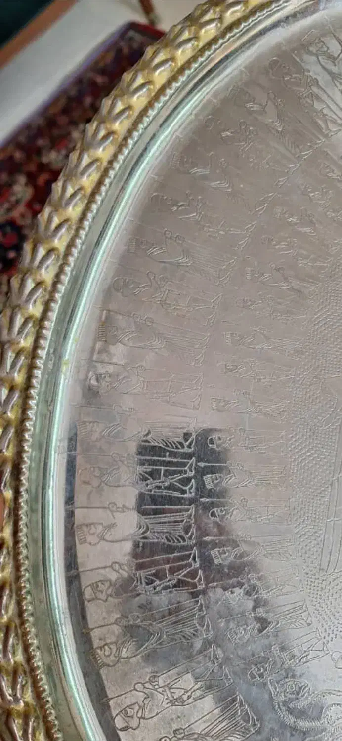 سینی ببضی|ظروف سرو و پذیرایی|اصفهان, اطشاران|دیوار