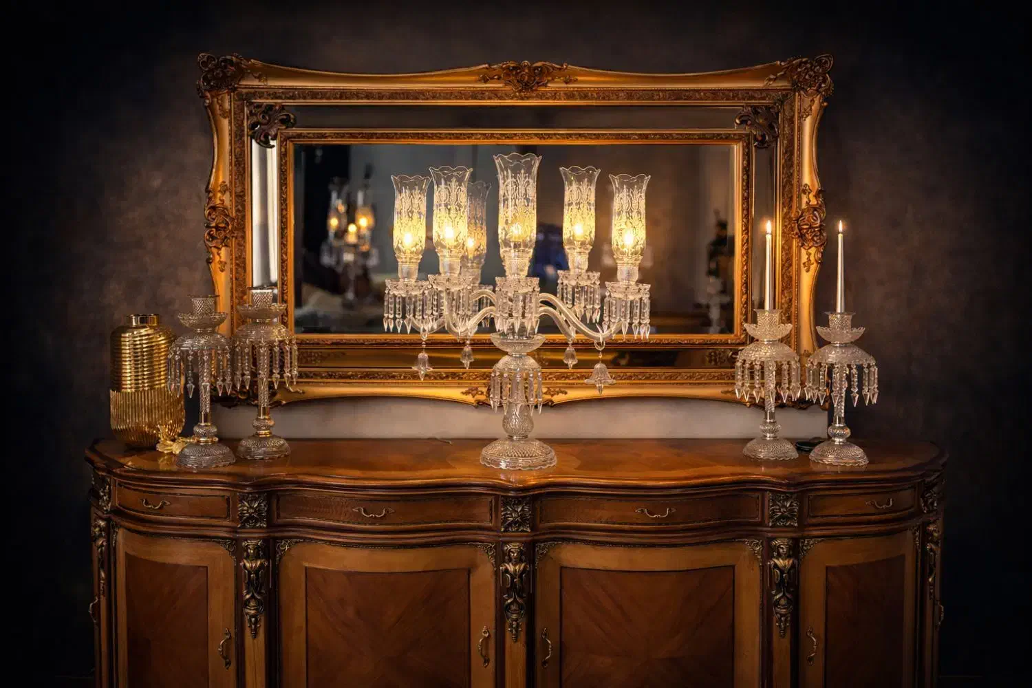 آباژور و شمعدان کریستال وارداتی باکارات|لوستر و چراغ آویز|تهران, امانیه|دیوار