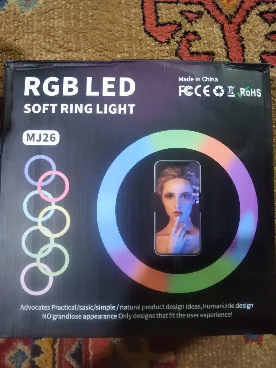 رینگ لایت آکبند قطر ۲۶ RGB|دوربین عکاسی و فیلم‌برداری|فریدون‌کنار, |دیوار