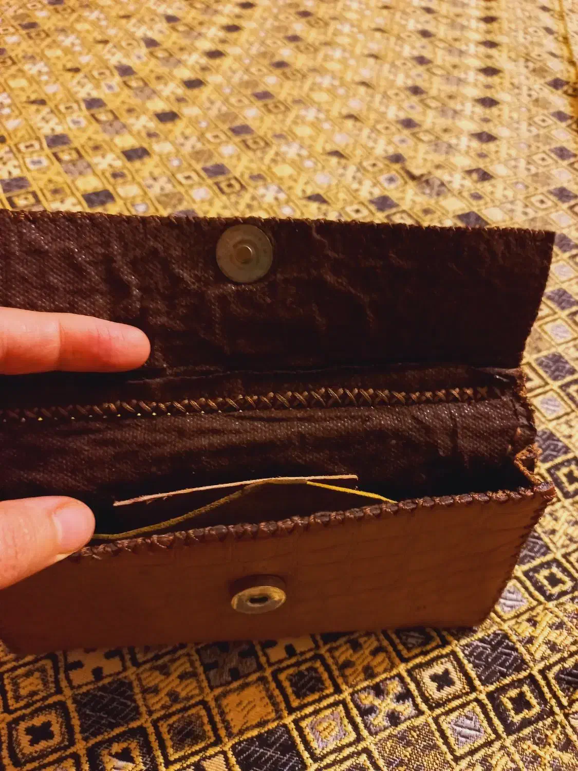 دو مدل کیف پول چرم طبیعی دست دوز نو|کیف، کفش، کمربند|ساری, |دیوار